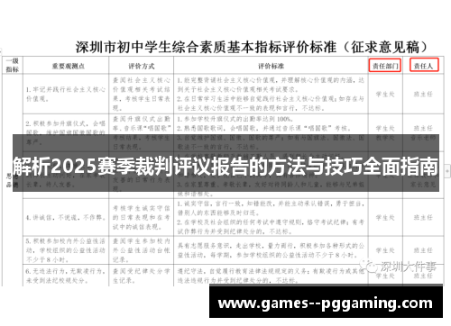 解析2025赛季裁判评议报告的方法与技巧全面指南 解析2025赛季裁判评议报告的方法与技巧全面指南